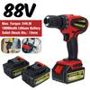 54N.M 10000mAh Battery Electric Drill Kit Material: Plastic shellHigh Torque Electric Brushless Cordless Drill Hammer Impact Wrench 88V