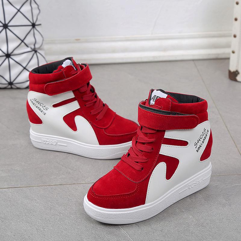 Frauen High Top Plattform Turnschuhe Frauen Casual Wedges Schuhe Plattform Vulkanisieren Schuhe Frauen