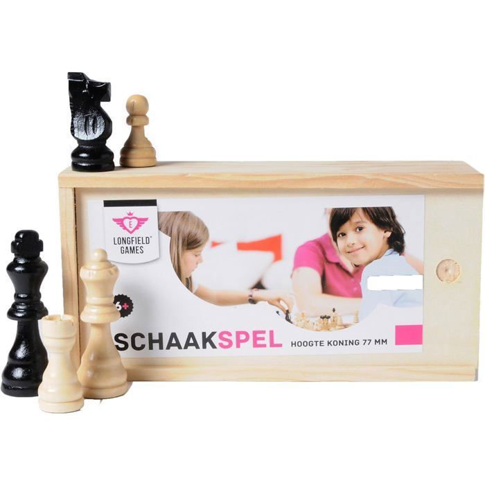 Jeu d'échecs en bois - New Classic Toys - Coffret avec pions en bois