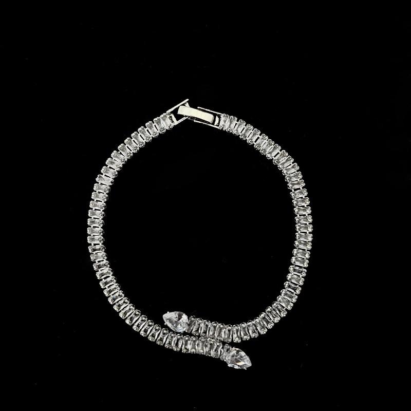 Fashion Women S Collarbone Chain Bracelet Ring Necklace Earrings Light Luxury Temperament Women S Jewelry Set