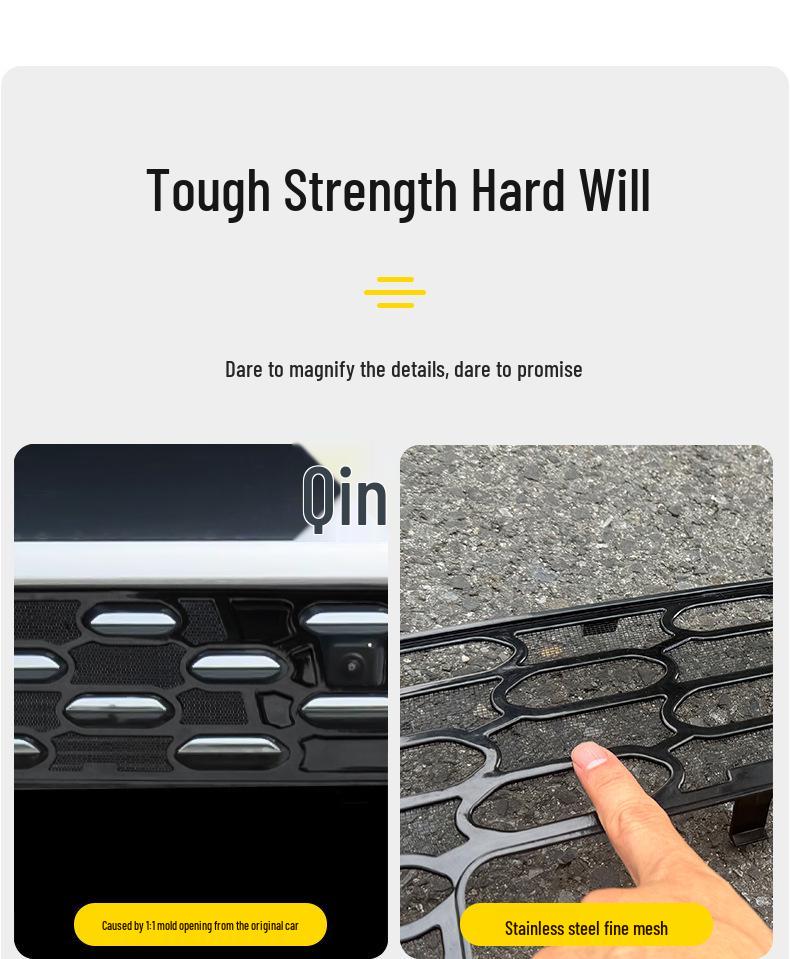 BYD Qin PLUS dmi/ev Insect Screen: Fits 25 Models, No Bumper Removal Required