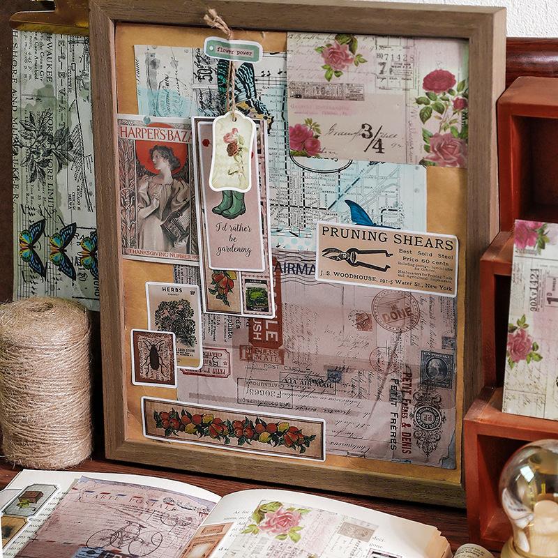 Creative Retro Sticker Art DIY Decorative Sealing Stickers Boxed Stickers