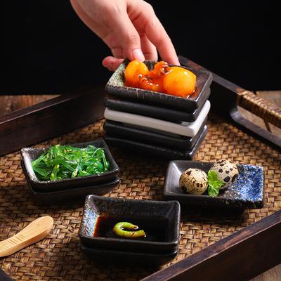 4 stücke Japanischen stil keramik gerichte kommerziellen ecke sushi gerichte restaurant gewürz sojasauce essig gerichte großhandel