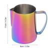 600ml Stainless Steel Titanize Coffee Pitcher Milk Frothing Cup Jug for   Art