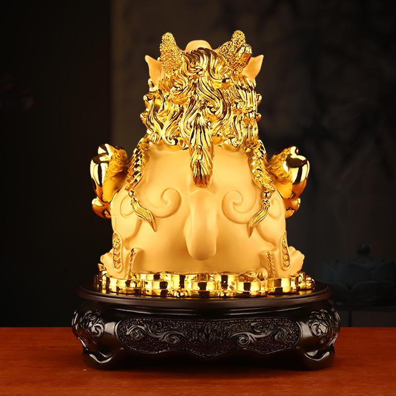 Pixiu Wealth Attraction Ornament - Perfect Office Gift for Friends, Shop Openings, Living Room, or Wine and TV Cabinet Decoration.