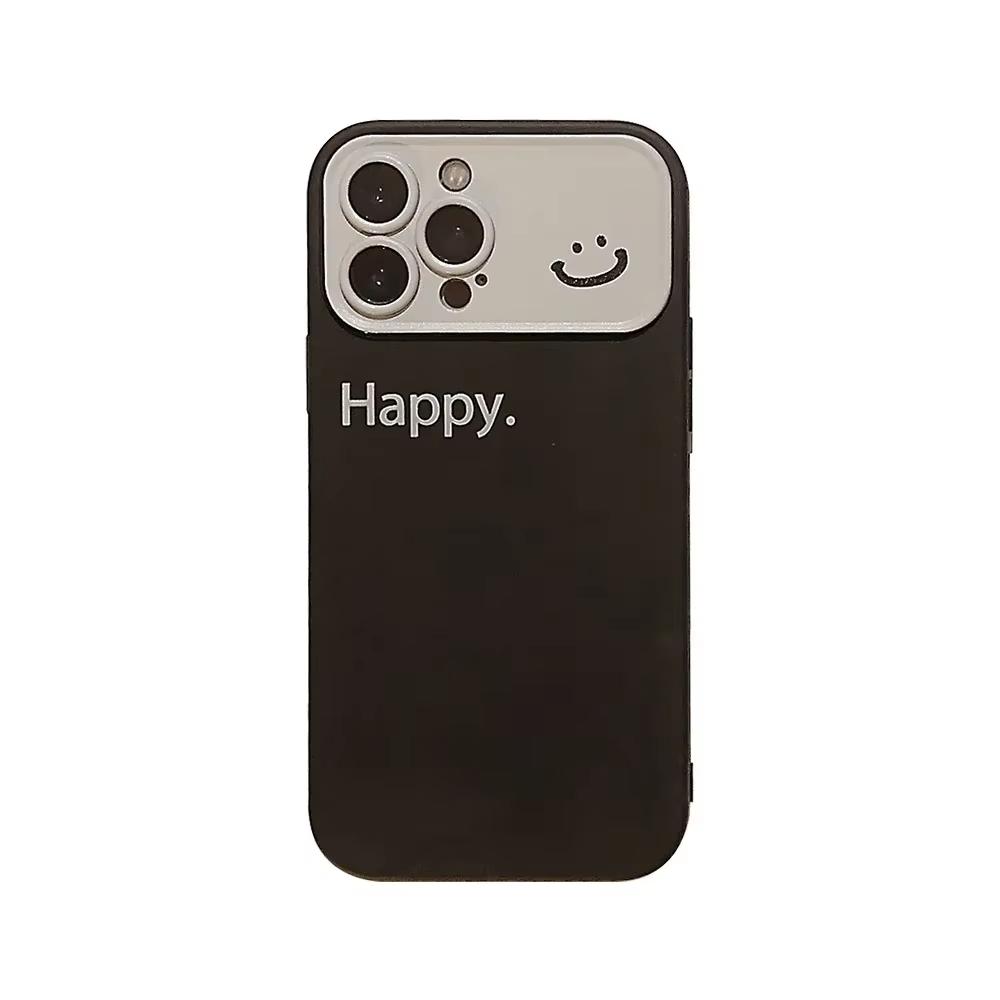 Minimalist Smile Lens Protection Phone Case For iPhone 17 Air 16 Pro Max 15 14 Plus 13 12 11 Shockproof Soft Back Cover