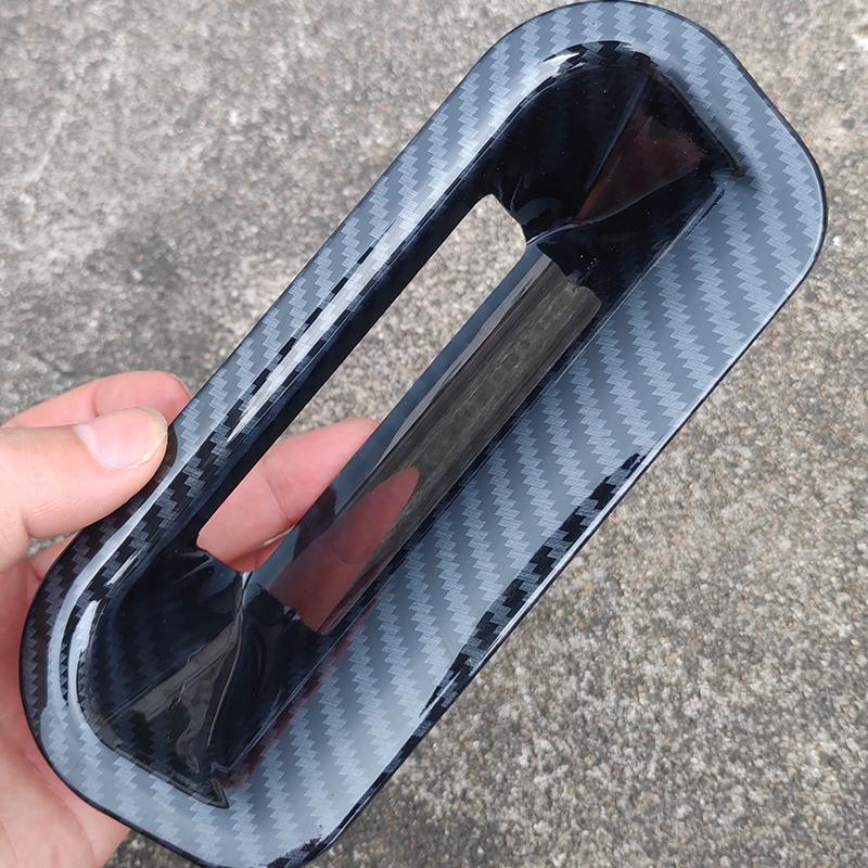 For 2012-2016 Black Carbon Fiber Pattern Trunk Boot Door Bowl Cover Bezel Trim CRV 2013 2014 2015
