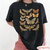 Camisa Borboleta Tops Mariposa Camisa Cottagecore Roupas de Inseto Camisetas Estéticas Camisetas Cottage Core Roupas Goblincore Camisa Dark Academia