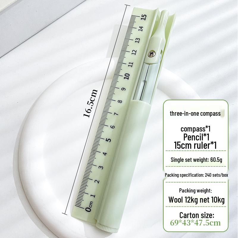 

Маленькая Рыбка 3-в-1 Многофункциональный Циркуль Ручка и Карандаш для Черчения и Экзаменов 15 cm