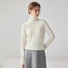 Women's Versatile Turtleneck: 100% Pure Cashmere Sweater, Skin-Friendly Soft Knit, High-Neck Layer.