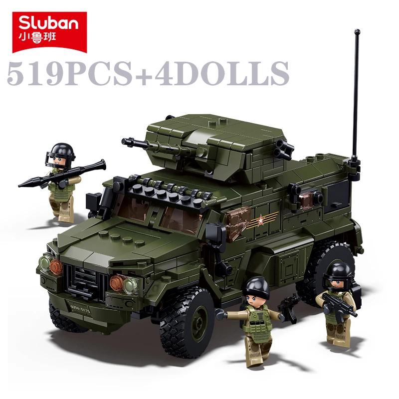 519 Teile Militärisches VDVS Sturm-Panzerfahrzeug Auto Modell Bausteine Sets Mit 4 Figuren Puppen Lernspielzeug Geschenke Für Kinder