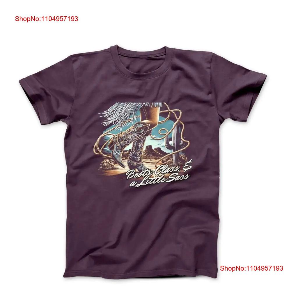 Boots Class Sass Illustration T Shirt Vintage Washed Comfortable Soft Casual Streetwear Stretched Graphic Versatile Stylish