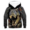 Fierce Dinosaur Print Hoodie Men Children Clothing Long Sleeve Pullover Coat Harajuku Streetwear Autumn Casual Trend Hoodies
