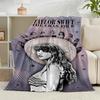 1PC Taylor music Flannel Blanket Gift, Suitable for Both Men And Women, Soft Ideal for Beds And Sofa, Birthday Or Christmas Gift