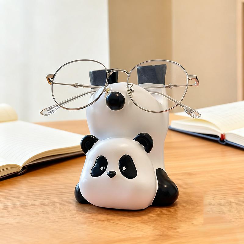 Cute Inverted Panda Glasses Holder Office Desk Glasses Stand Sunglasses Storage Rack Home Bedroom Decoration Ornament Gift