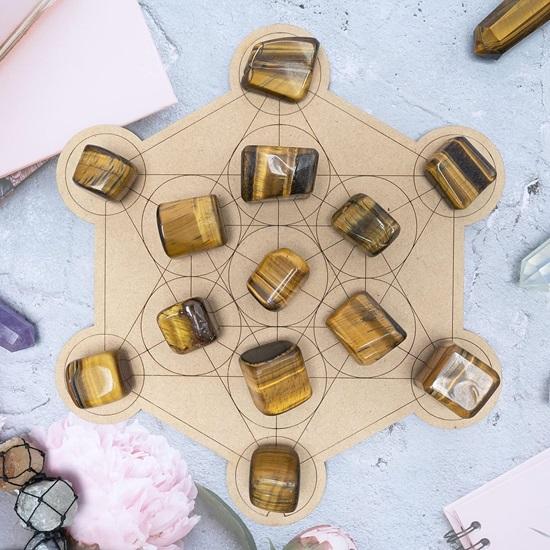 Set of 13 Tiger Eye Stones, Reiki Chakra, Vase Fillers Healing Decorative Pebbles,