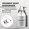 Shampoo and Conditioner Dispenser Wall Mount 500ml Refillable Bath Soap Bottle Lotion Shower Soap Dispenser for Bathroom