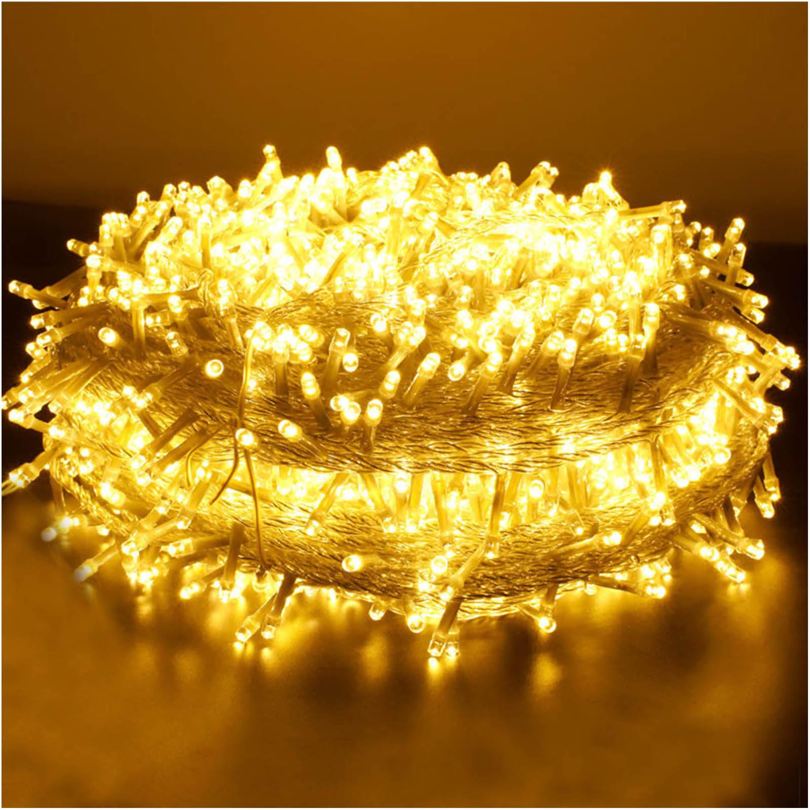 

Светодиодные рождественские гирлянды AKISOT для наружного использования, водонепроницаемые, 33 м (300 лампочек), 50m (400 лампочек), 100m (500 лампочек), 100m (800 Лампочек), индикатор