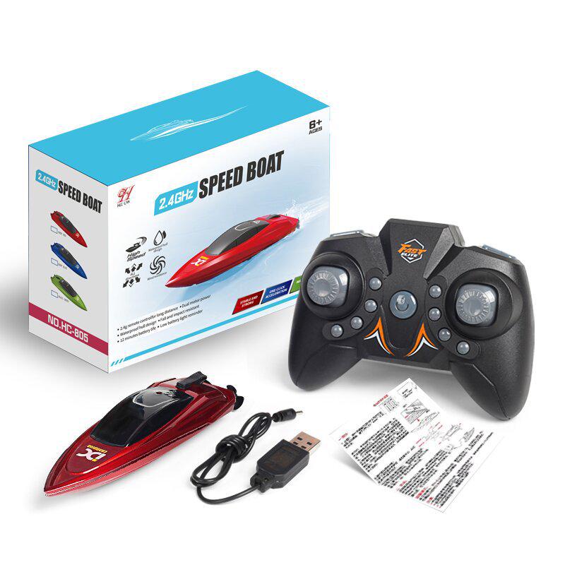 2.4G Wireless Long-Range Electric Speedboat for Kids - High-Speed Mini Remote Control Racing Motorboat