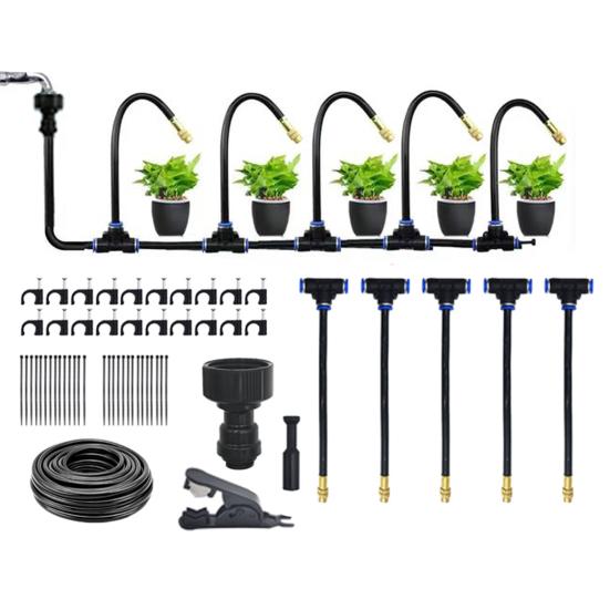 Gartenbewässerungssystem Bewässerungsschlauch mit verstellbaren 360-Grad-Biegedüsen Automatisches Tropfbewässerungsset