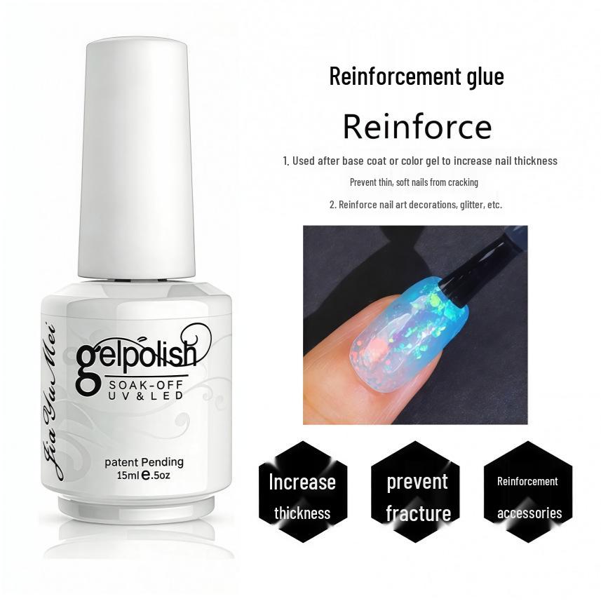 2-in-1 Nude Transparent Gel Nail Polish: Base & Top Coat