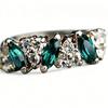 Korean Retro Emerald Rhinestone Ring - Sweet Fashion Style for Women