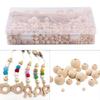 Set of 485 Mixed Size Beads Set for DIY Jewelry Projects Wood Beads Decorations