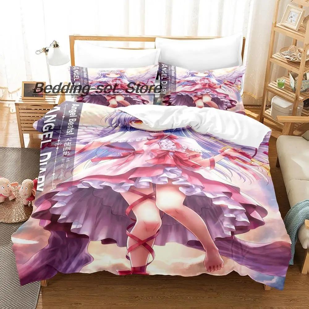 Angel Beats Bedding Set Single Twin Full Queen King Size Bed Set Aldult Kid Bedroom Duvetcover Sets Anime Bed Sheet Set