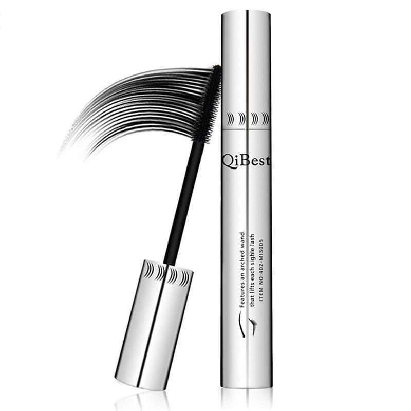 Silver Tube Big Eyes Mascara Long Curl Waterproof Non-Smudge with Creamy Black Formula