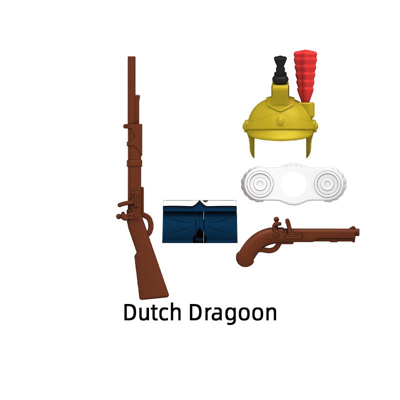 The N009-N012 Swiss Grenadier Dutch Dragoon Spanish Cuirasier Italian Light Infantry Model Blocks MOC Bricks Set Gifts Toys