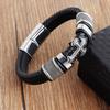Leren Handgeweven Armband Leer Geweven Kruis Heren Leren Armband Vintage Leer Touw 2026
