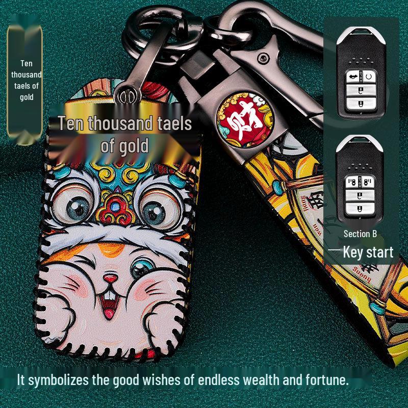 CRV Key Case for 11th Gen Accord, Civic, XRV, Haoying, & Xingge Remote Control Shell Buckle Set