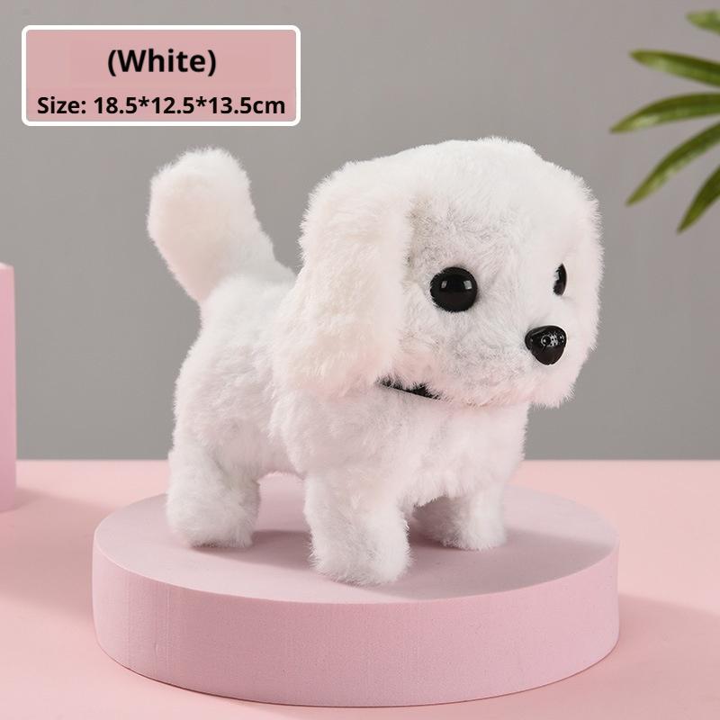 Realistic Plush Simulation Smart Dog Called Walking Plush Toy Can Walking And Call Electric Plush Robot Pet Dog Toddler