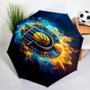 basketball Pacers Neon Art Umbrella 8-Frame for Travel, Camping, Casual Lightweight Portable Umbrella, Essential for Every Family Holidays Gift