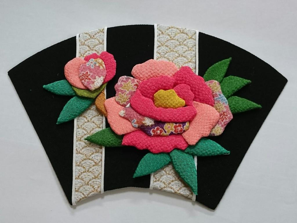 Takara Chirimen Handicraft Pressed Art and Suehiro Handmade Kit "Peony Decoration"