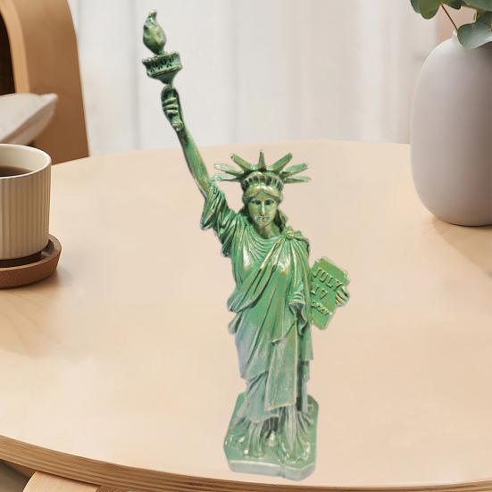 Desktop Statue of Liberty Resin Liberty Goddess Figurine USA Style Goddess Collection Home Office Decoration Gift for Family Friends