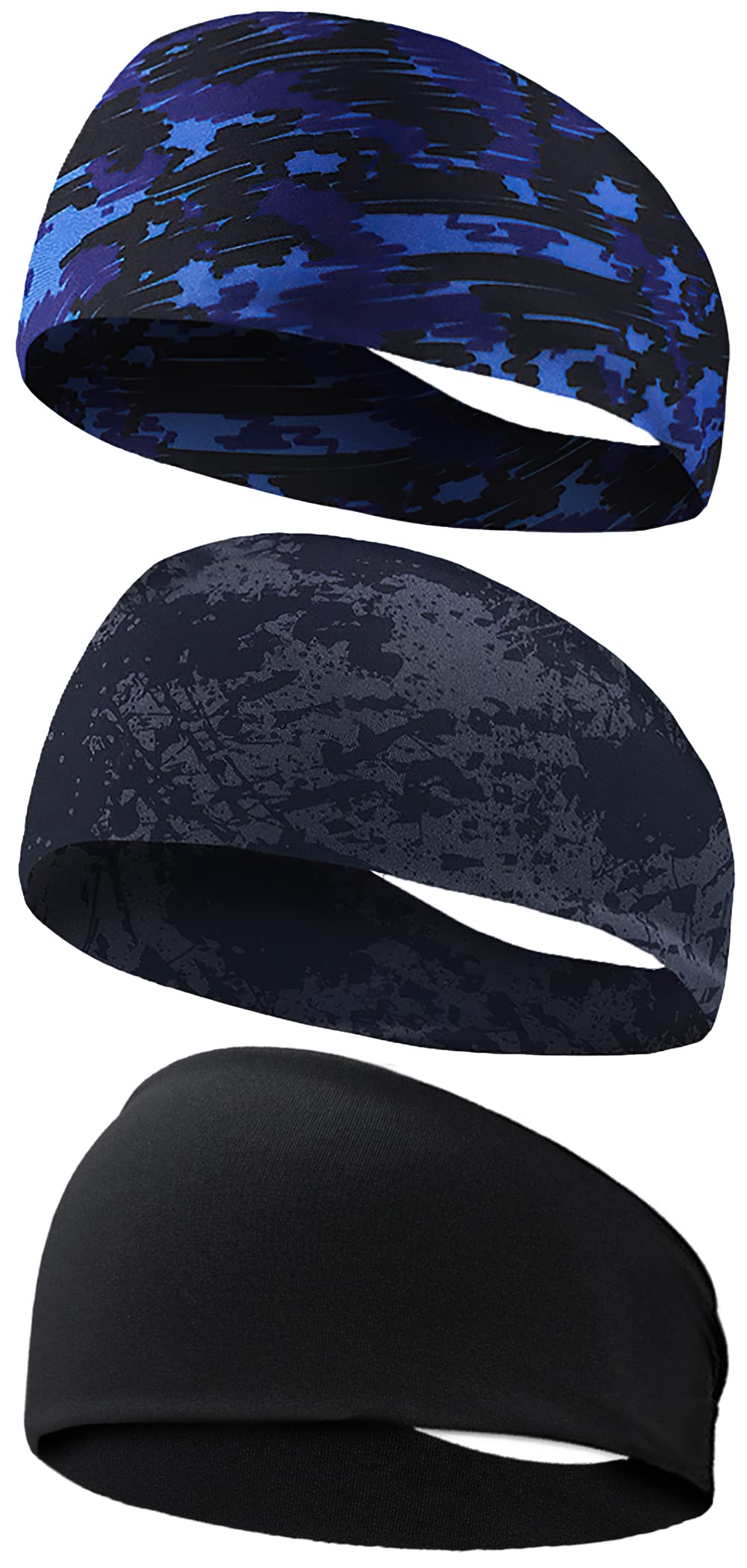 Sports Headband for Men, UPF 50+ Certified, Highly Effective Sweat Absorption, Gentle on Skin, High Elasticity, Quick-Drying, Antibacterial,