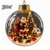 Miniature Christmas Scenes Ball Acrylic Holiday Scene Ornament Mini Glowing Story Light Up Keepsakes Hanging