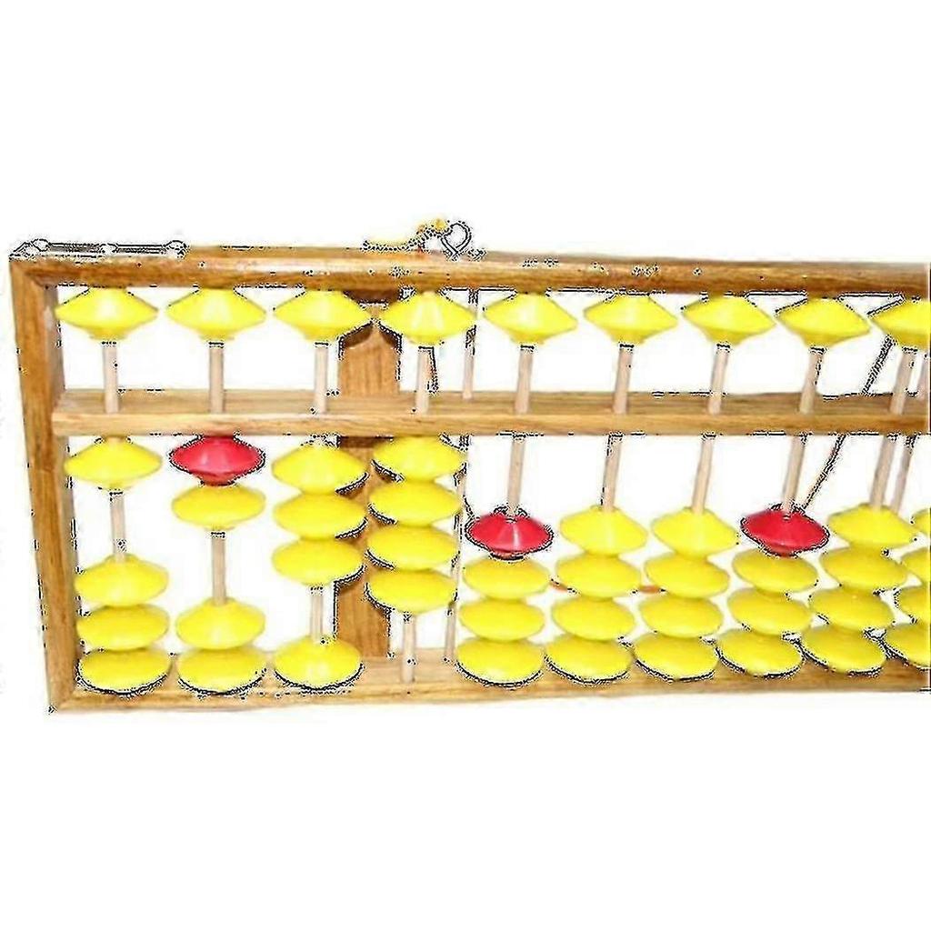 Chinese Abacus 13 Column - Wooden Soroban Tool for Mathematics Kids
