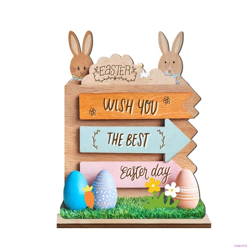 Easters Decorations for Home Decors Easters Bunnies Wood Table Centerpieces Signs Easters Freestanding Tabletop Ornament