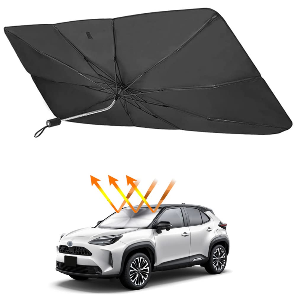 

2022 Rifoda Toyota Yaris Cross Windshield Sunshade Umbrella 2020 Rotating Foldable Windshield UV Custom Interior Easy Installation (August - Present) чёрный