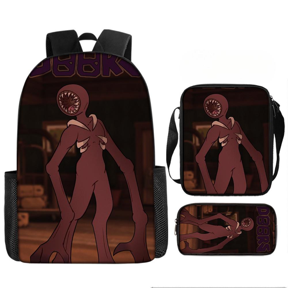 Roblox Doors Kids School Backpack With Breathable Oxford Material For Elementary Students