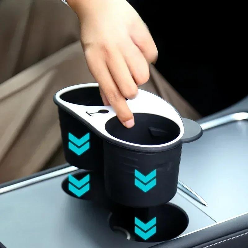 For Tesla Model 3 Y Panda Version Water Cup Holder Central Control Car Water Cup Limiter Drinks Bracket Car Interior Accessories