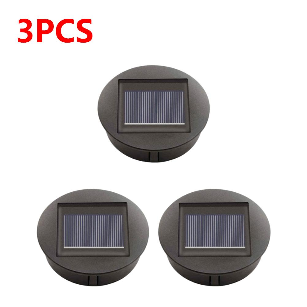 4-1PCS 8CM Solar Lamp Base with LED Bulb LED Night Light Base IP44 Waterproof Courtyard Light Base for Outdoor Camping Picnic