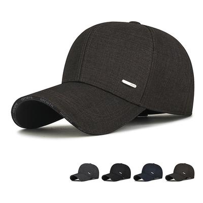 Spring Autumn Men Letter Cap Middle-Aged Business Style Outdoor Sunshade Sunscreen Baseball Cap