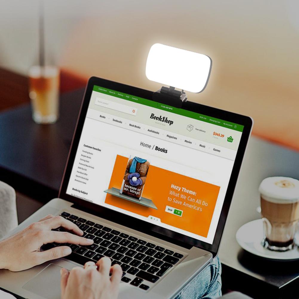 Video Conference Lighting 3000K-6500K LED Streaming Light Computer Camera Light for Live Streaming/Video Recording