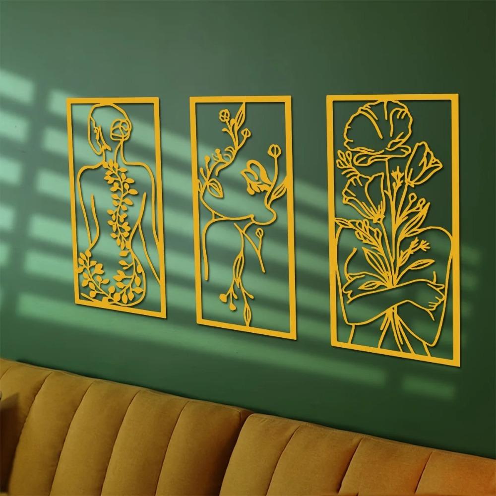 1 szt. Dekoracja ścienna dla kobiet Kobieta Metalowa linia sztuki Stylowa sypialnia Metalowa sztuka ścienna Elegancka dekoracja ścienna Idealny prezent ślubny