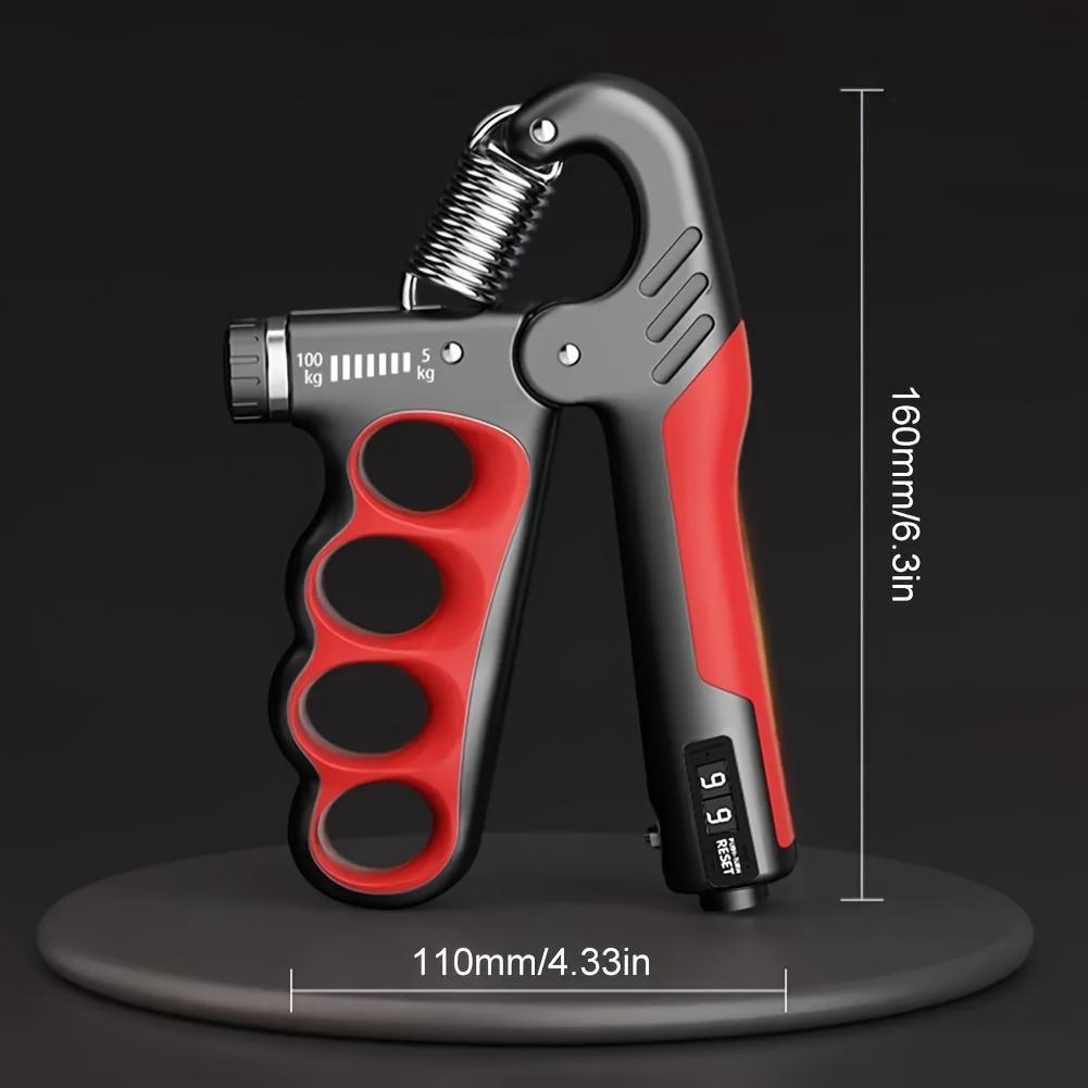 Adjustable grip trainer with mechanical counter-durable stainless steel hand clamp for muscle strengthening,rehabilitation and fitness training