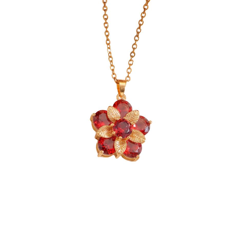 Fashion Flower Necklace Accessory - Women's Small-Scale Luxury Design - Elegant Lockbone Chain