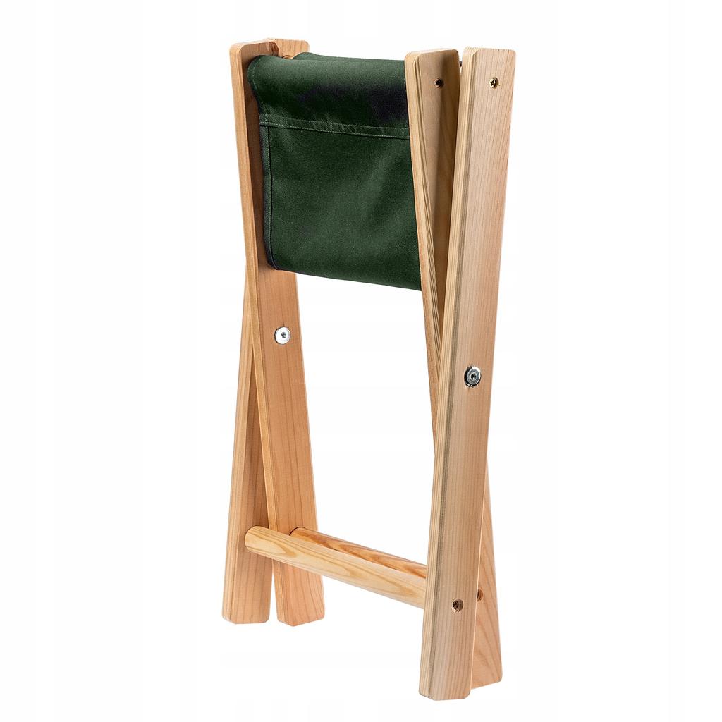 KADAX Taboret Składany Drewniany Podnóżek 40x31cm